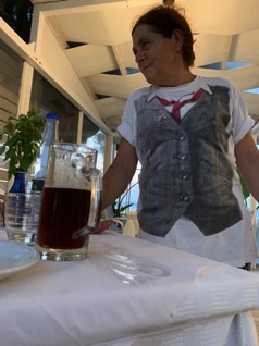 Cretan Waistcoated Waitress