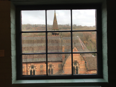Window tiled church