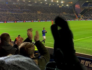 Jude Bellingham claps all the way round the stadium
