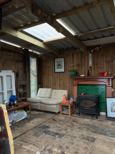 Soon to be Cosy Shed interior